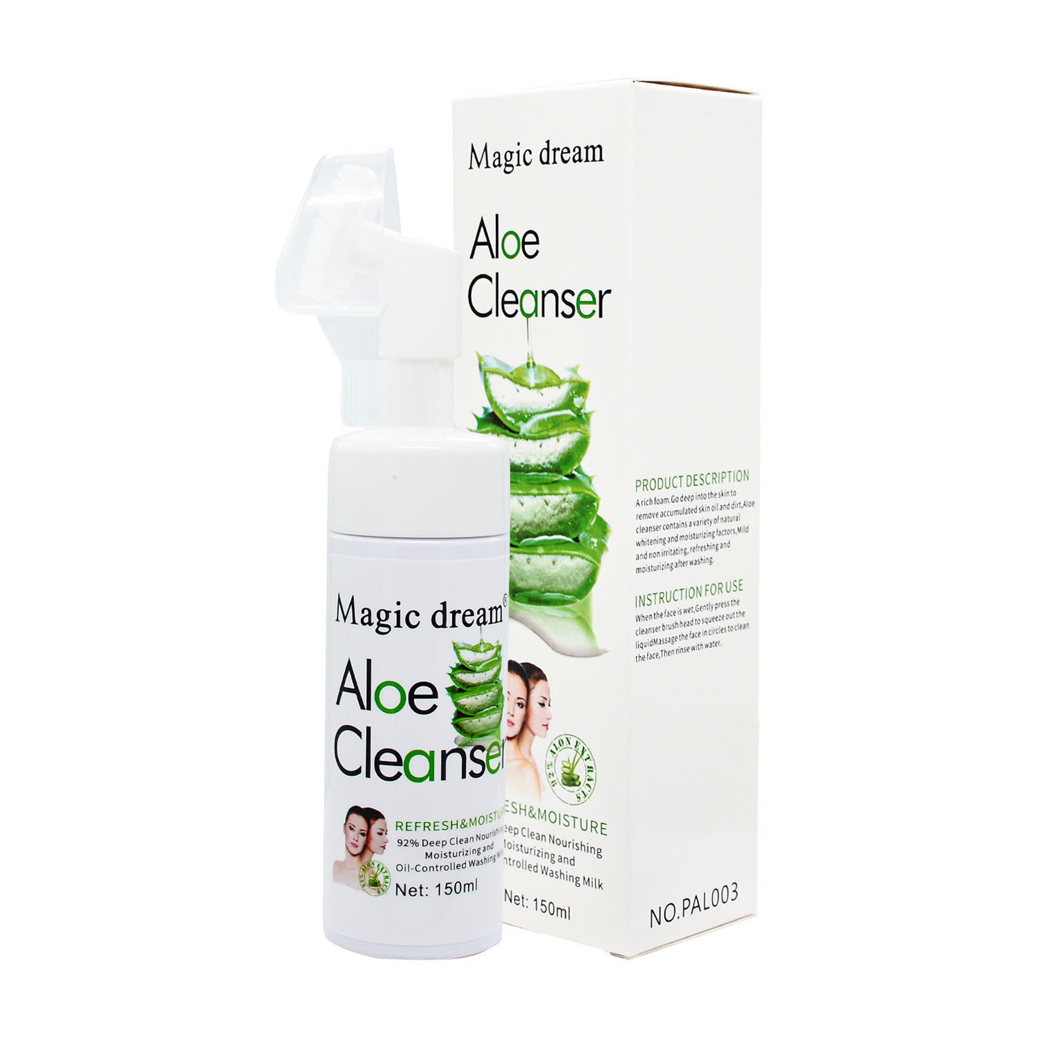 Foam Skin Cleanser with Brush Aloe Vera 150ml