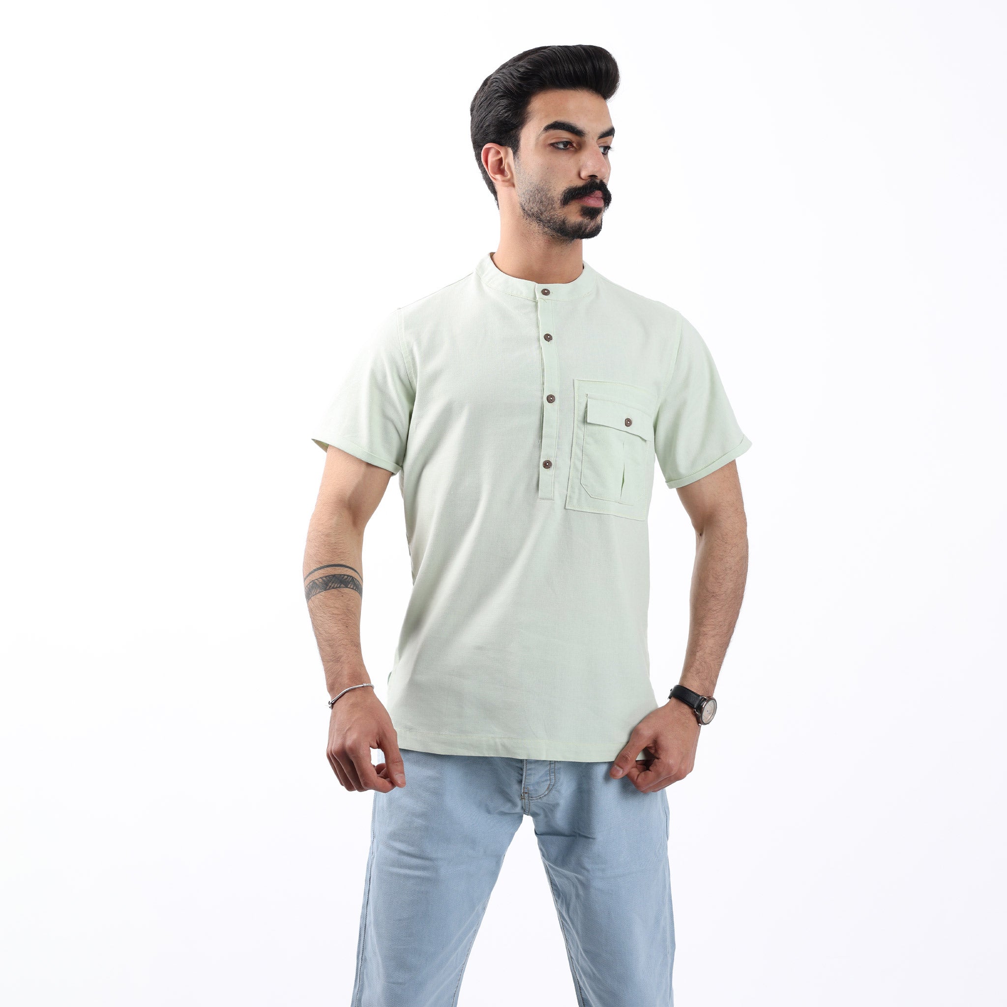 Cotton Plain Shirt