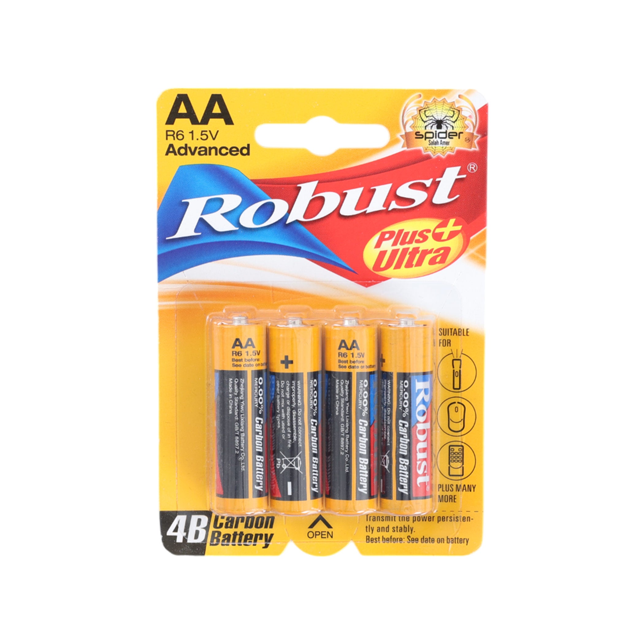 Robust Batteries AA 1.5V 4 Pieces
