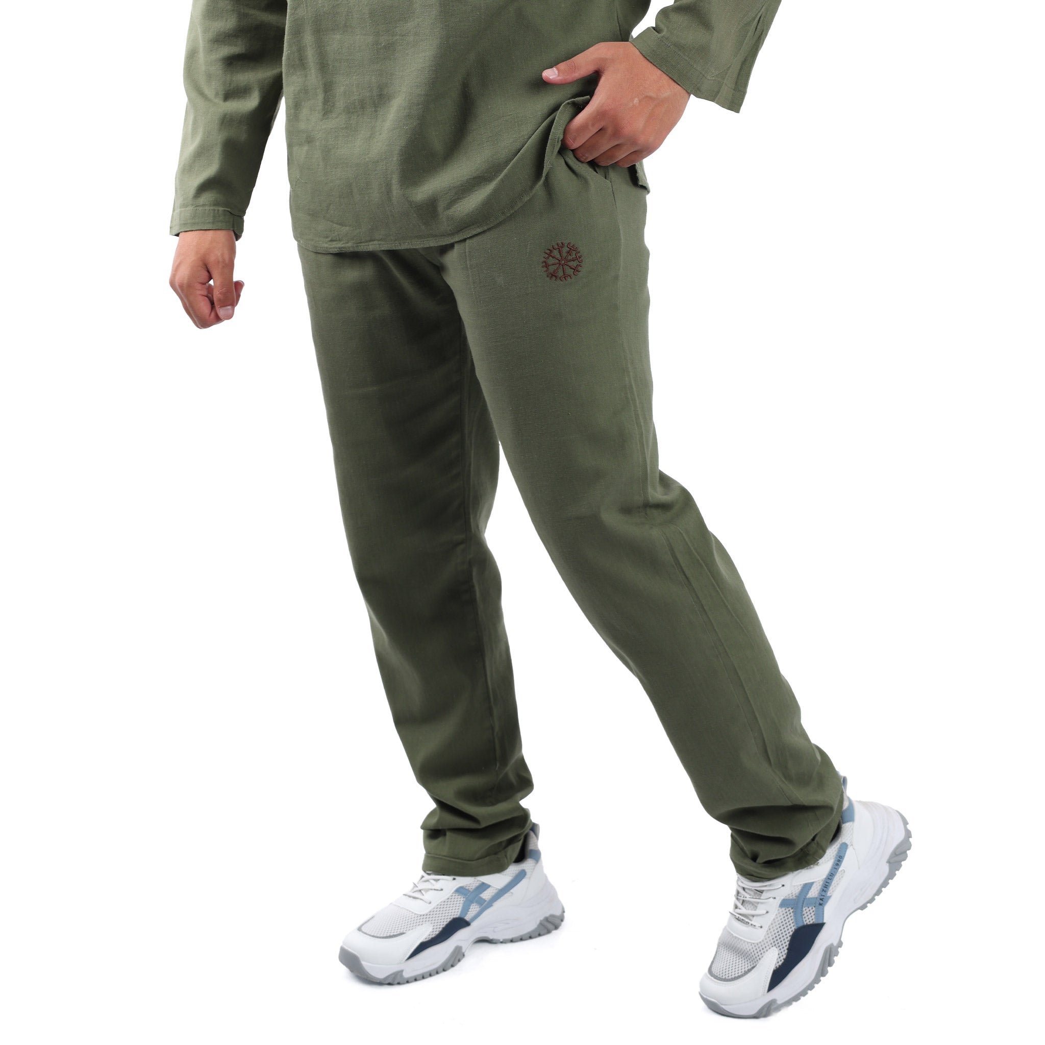 Linen Training Suit Blouse & Pants